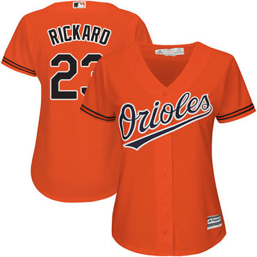 Orioles 23 Joey Rickard Orange Alternate Womens Stitched Baseball Jersey