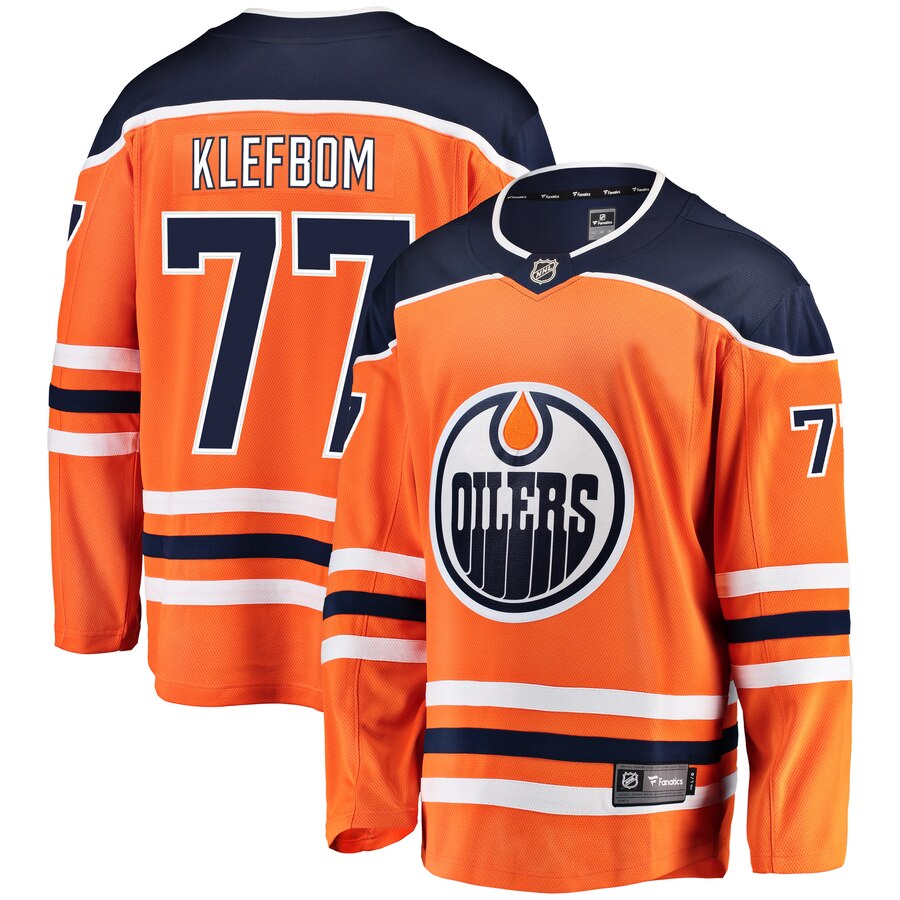 Oscar Klefblom Edmonton Oilers Fanatics Branded Breakaway Player Jersey Orange