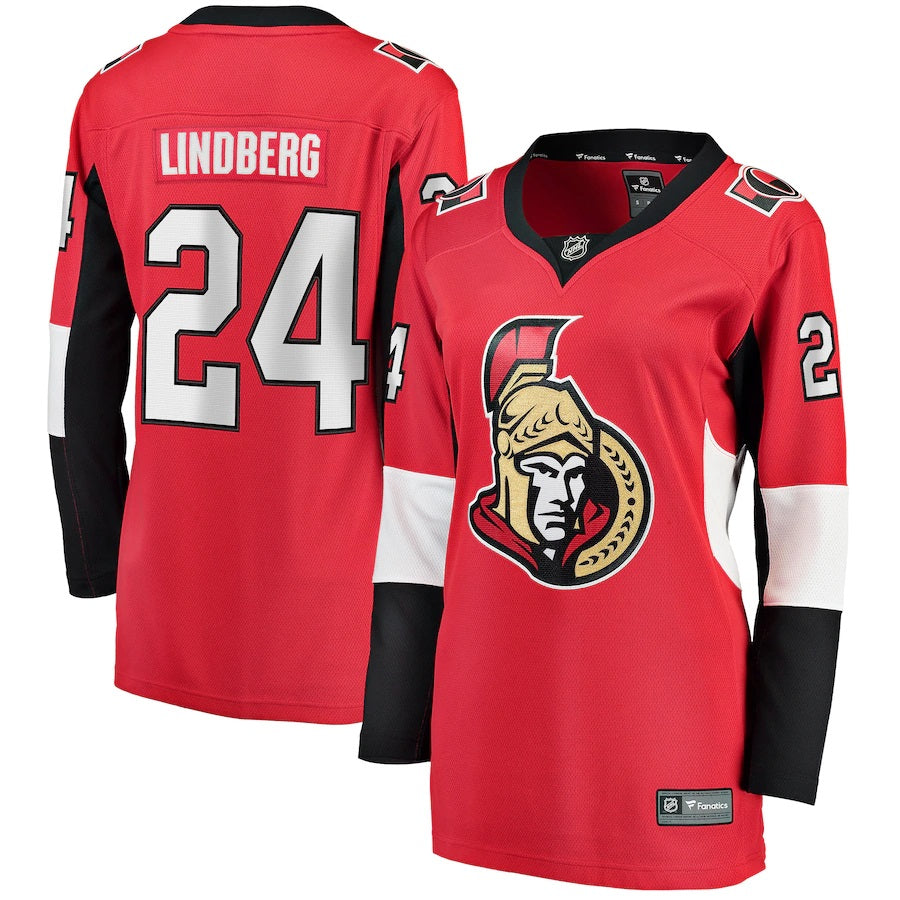 Oscar Lindberg Ottawa Senators Fanatics Branded Womens Home Breakaway Player Jersey Red
