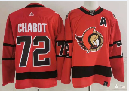 Ottawa Senators 72 Thomas Chabot Red Mens Adidas 2020 21 Reverse Retro Alternate Nhl Jersey
