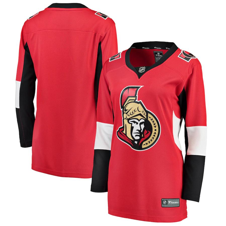 Ottawa Senators Fanatics Branded Womens Breakaway Home Blank Jersey Red