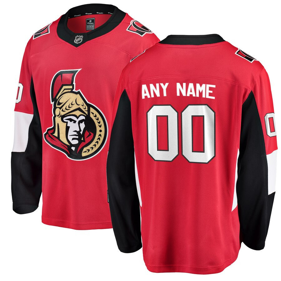 Ottawa Senators Fanatics Branded Youth Home Breakaway Custom Jersey Red