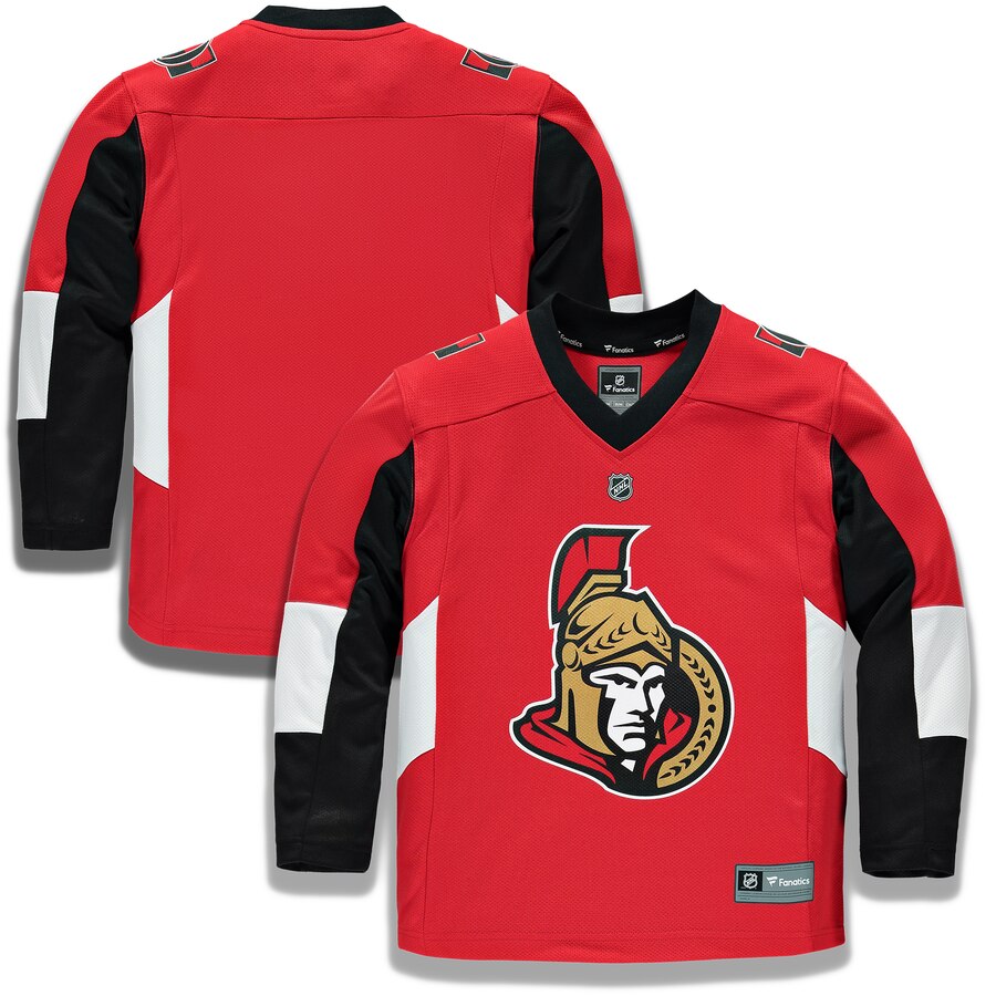 Ottawa Senators Fanatics Branded Youth Home Replica Blank Jersey Red