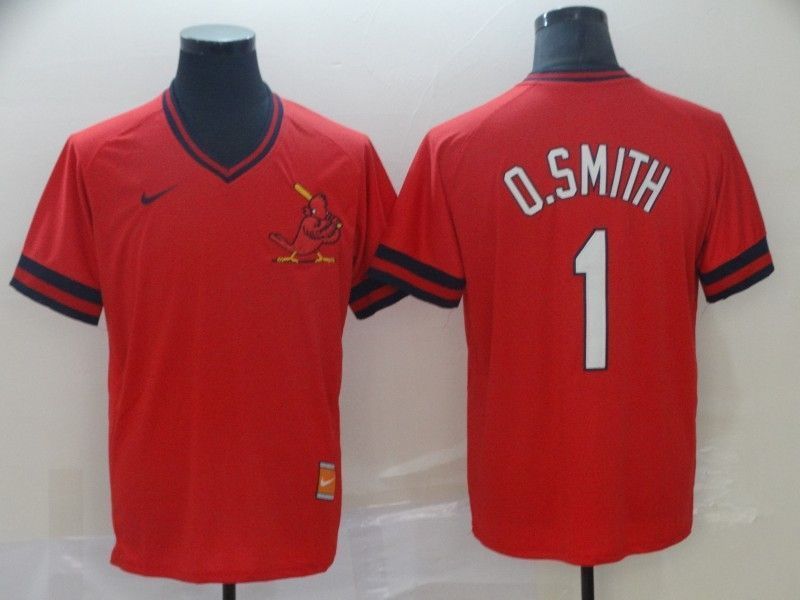 Ozzie Smith 1 St Louis Cardinals 2020 Mlb Red Jersey