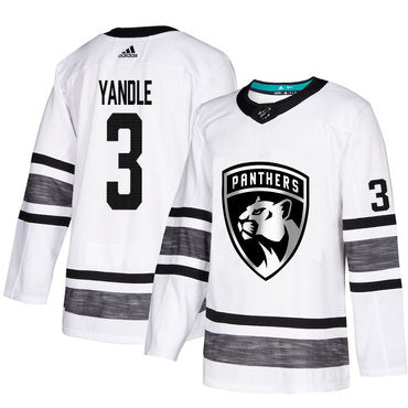 Panthers 3 Keith Yandle White Authentic 2019 All star Stitched Hockey Jersey