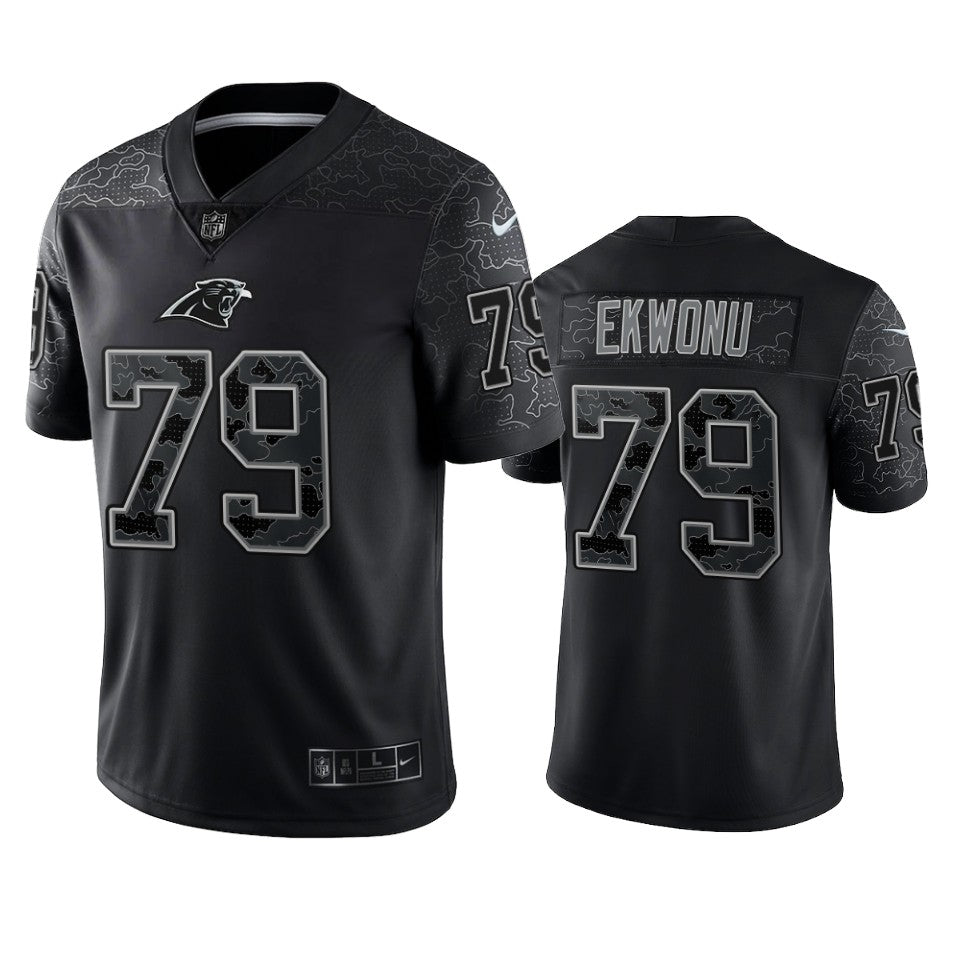 Panthers Ikem Ekwonu Reflective Limited Black Jersey Mens
