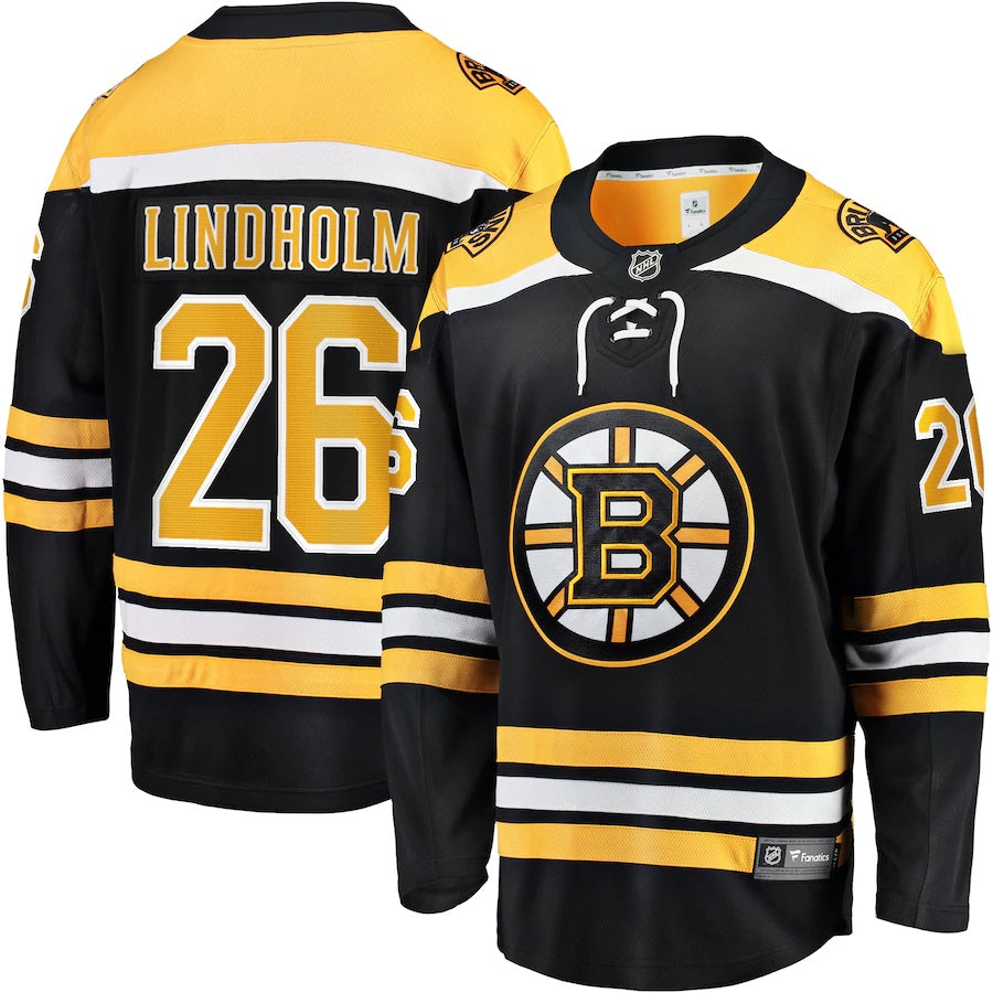 Par Lindholm Boston Bruins Fanatics Branded Replica Player Jersey Black