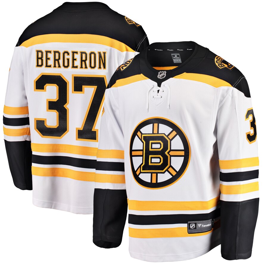 Patrice Bergeron Boston Bruins Away Breakaway Player Jersey White