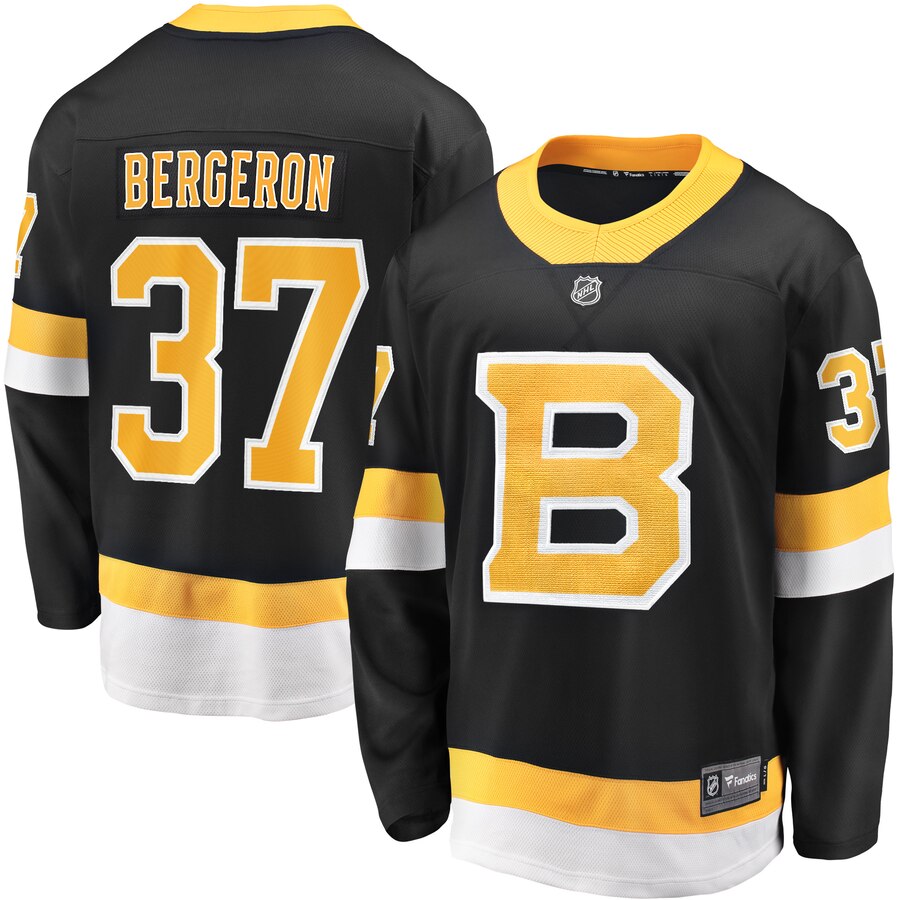 Patrice Bergeron Boston Bruins Fanatics Branded Alternate Premier Breakaway Player Jersey Black