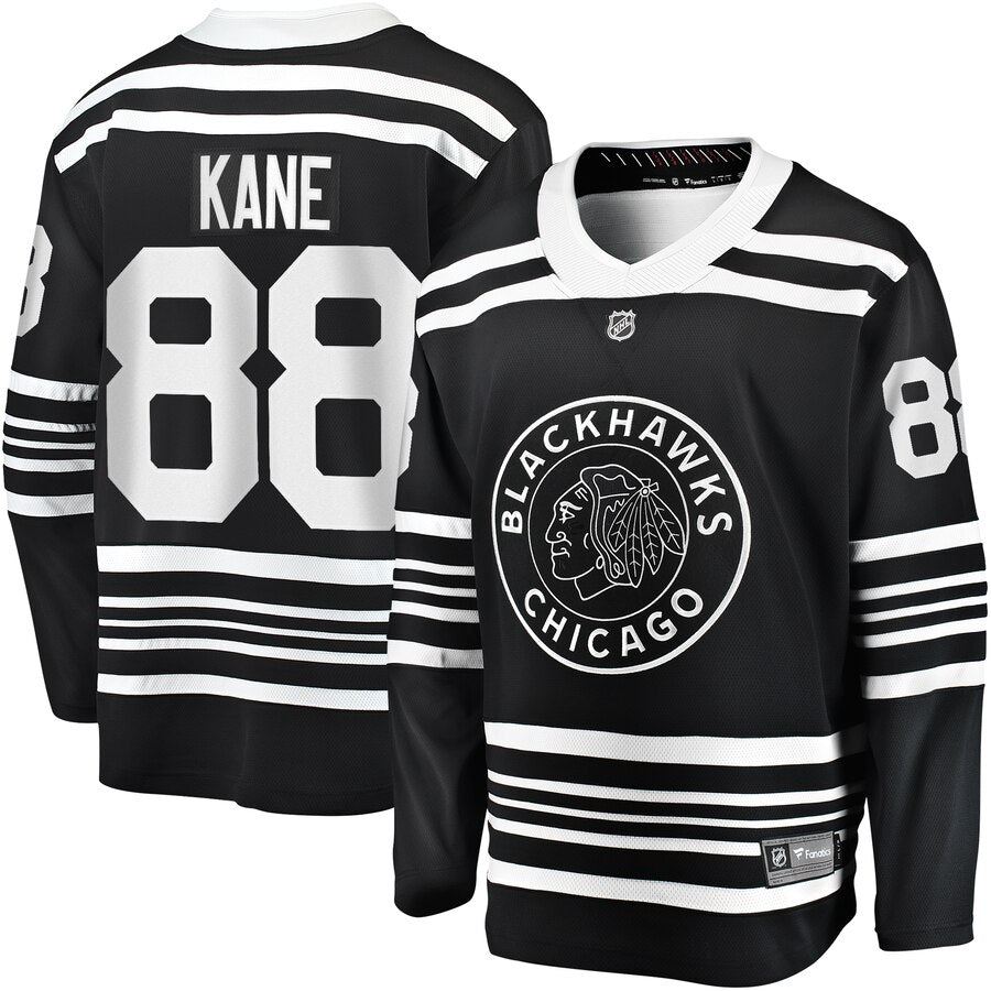 Patrick Kane Chicago Blackhawks Fanatics Branded Alternate 2019 20 Premier Breakaway Player Jersey Black