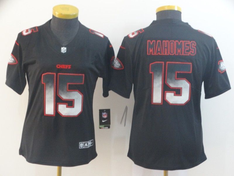 Patrick Mahomes Ii 15 Kansas City Chiefs 2020 Nfl Black Womens Jersey Jersey