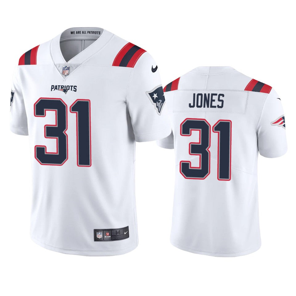 Patriots Jonathan Jones Vapor Limited White Jersey Mens