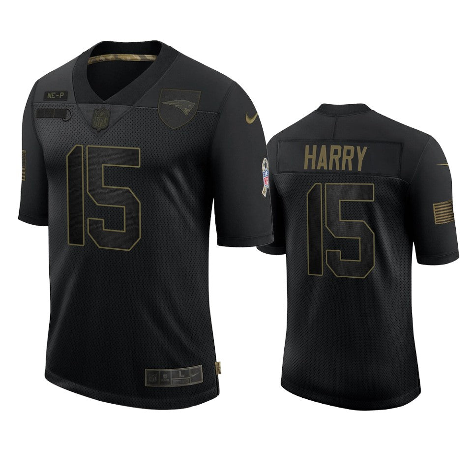 Patriots Nkeal Harry Limited Jersey Black 2020 Salute To Service