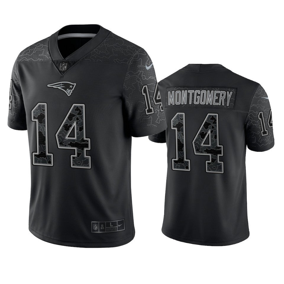 Patriots Ty Montgomery Reflective Limited Black Jersey
