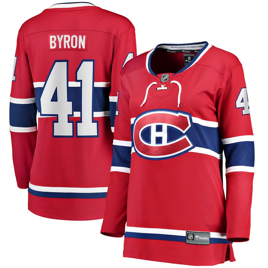 Paul Byron Montreal Canadiens Fanatics Branded Womens Home Breakaway Player Jersey Red