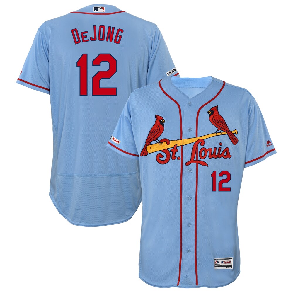 Paul Dejong St Louis Cardinals Majestic Alternate Flex Base Collection Player Jersey Horizon Blue