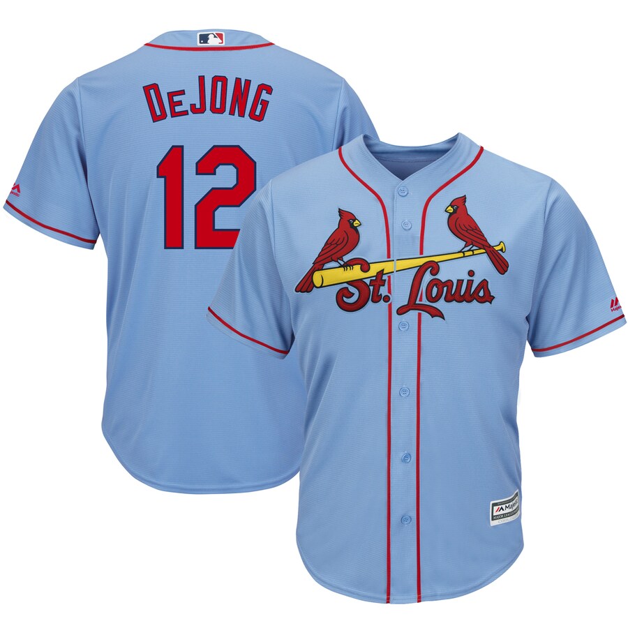 Paul Dejong St Louis Cardinals Majestic Womens Alternate Cool Base Player Jersey Horizon Blue