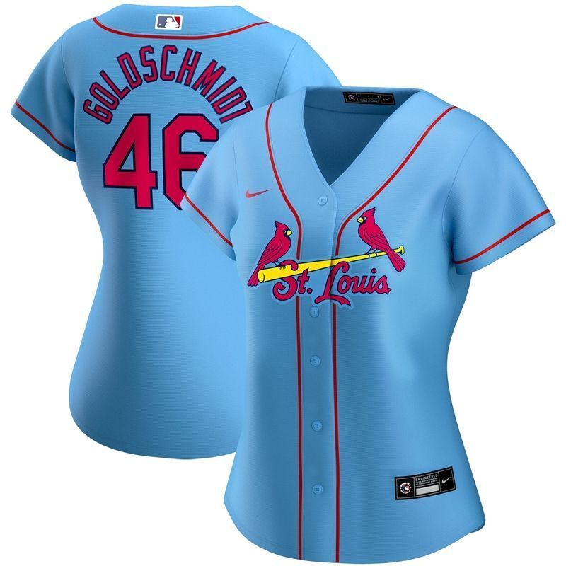 Paul Goldschmidt 46 St Louis Cardinals 2020 Mlb Blue Womens Jersey