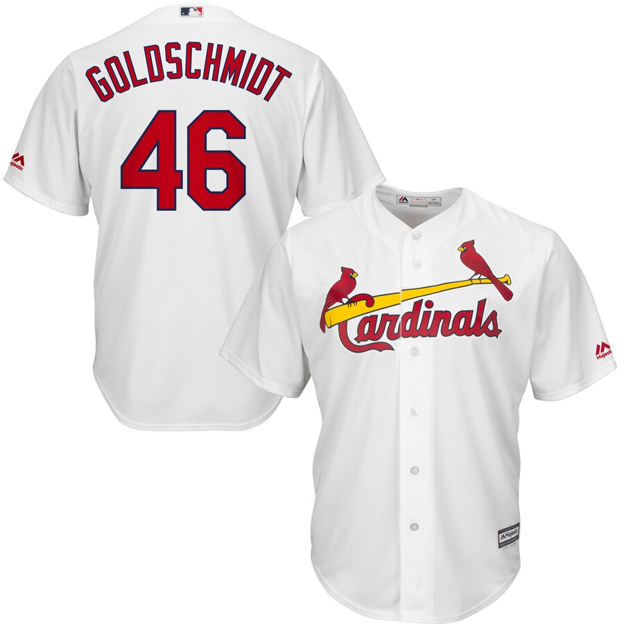 Paul Goldschmidt St Louis Cardinals Majestic Home Official Cool Base Player Jersey White