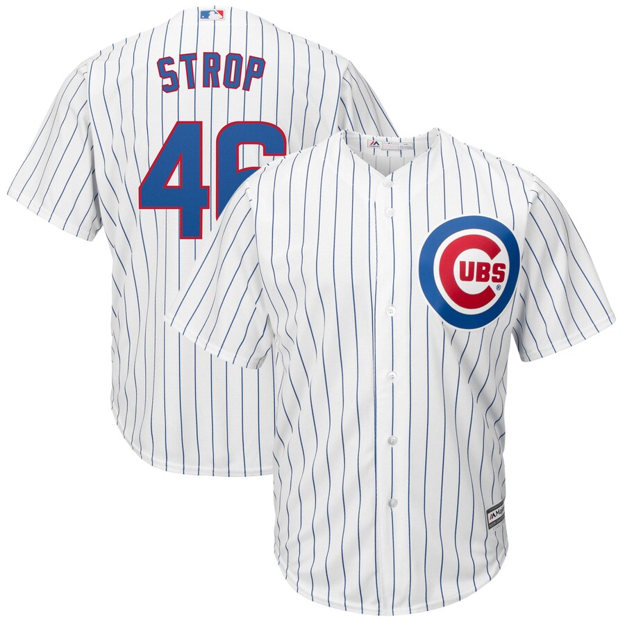 Pedro Strop Chicago Cubs Majestic Home Cool Base Replica Player Jersey White
