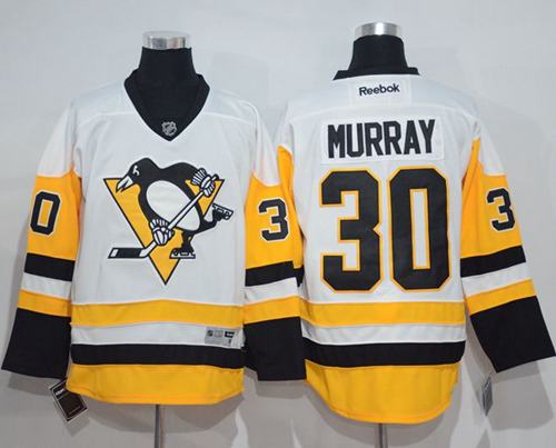 Penguins 30 Matt Murray White New Away Stitched Nhl Jersey