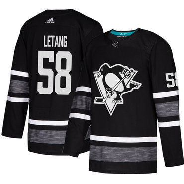Penguins 58 Kris Letang Black Authentic 2019 All star Stitched Hockey Jersey