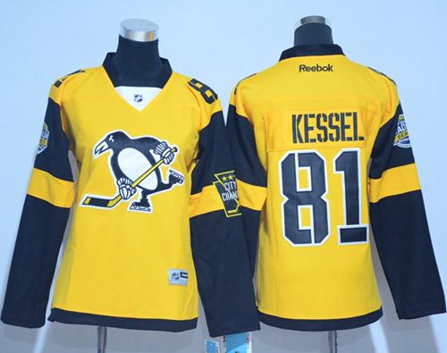 Penguins 81 Phil Kessel Gold 2017 Stadium Series Womens Stitched Nhl Jersey