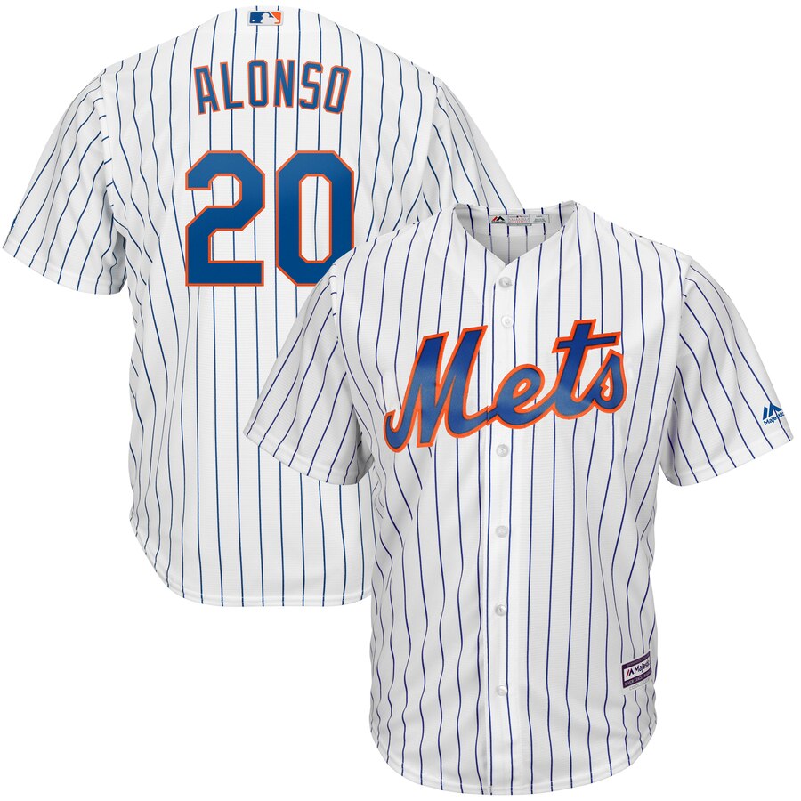 Pete Alonso New York Mets Majestic Home Official Cool Base Player Jersey White