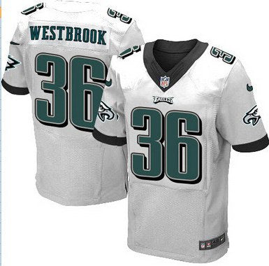 Philadelphia Eagles 36 Brian Westbrook White Retired Player Nfl Nike Elite Jersey