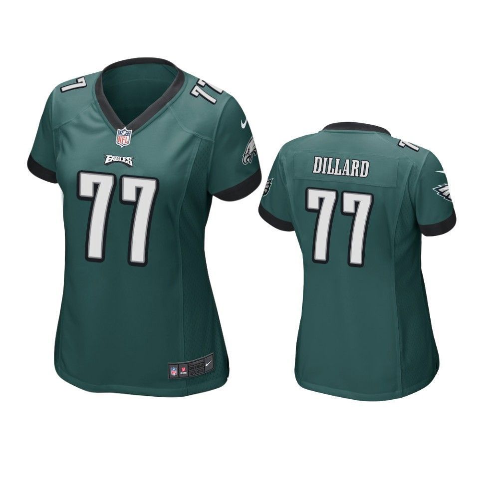 Philadelphia Eagles Andre Dillard 2019 Nfl Draft Green Game Womens Jersey