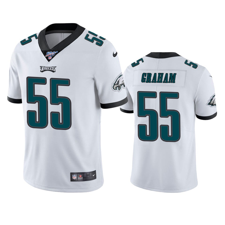 Philadelphia Eagles Brandon Graham White 100th Season Vapor Limited Jersey