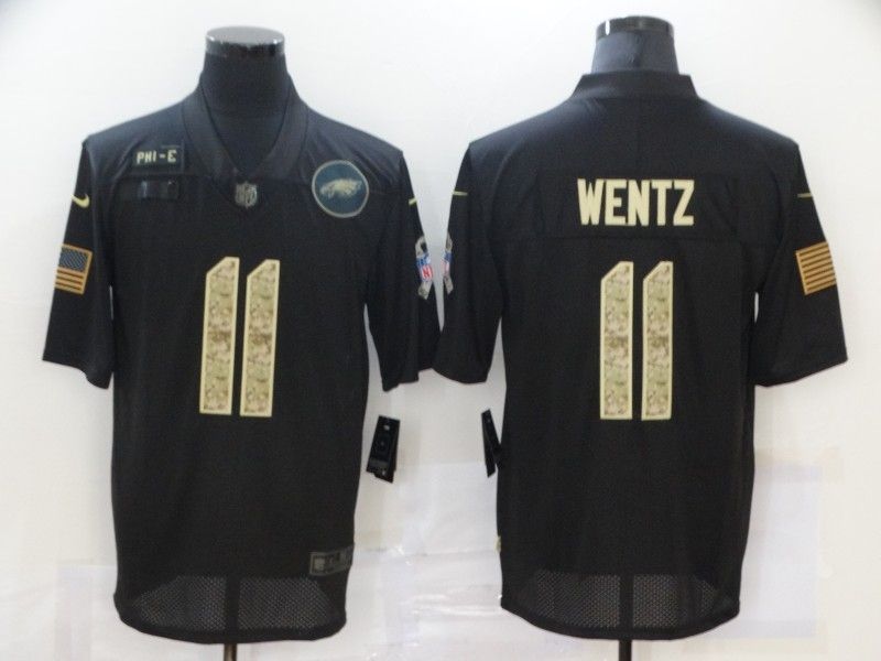 Philadelphia Eagles Carson Wentz 11 Nfl 2020 Black Jersey