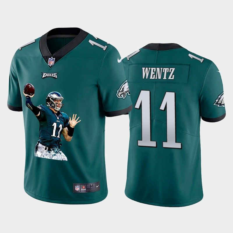 Philadelphia Eagles Carson Wentz 11 Nfl 2020 Green Jersey