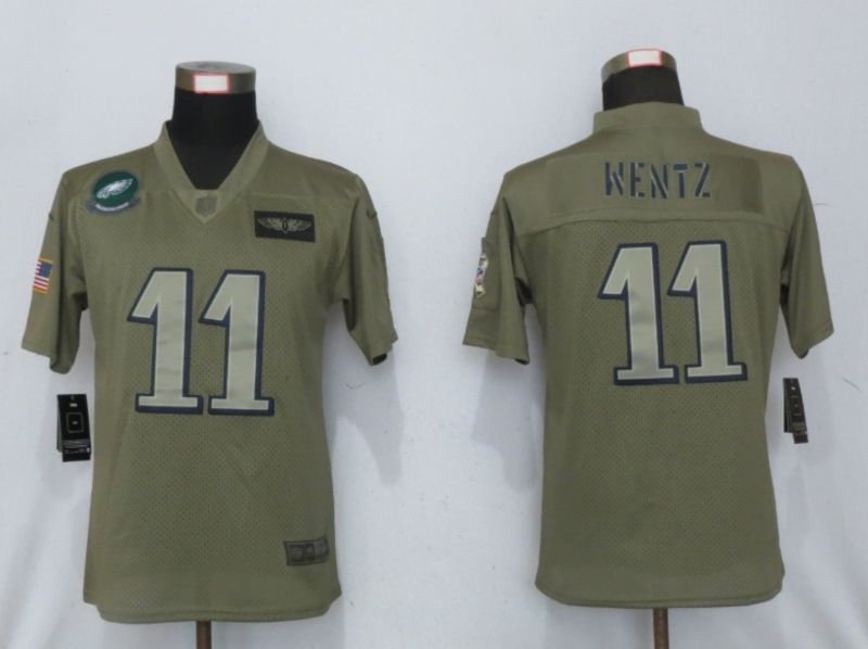 Philadelphia Eagles Carson Wentz 11 Nfl 2020 Grey Jersey