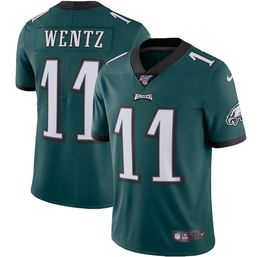 Philadelphia Eagles Carson Wentz Midnight Green Nfl 100 Vapor Jersey