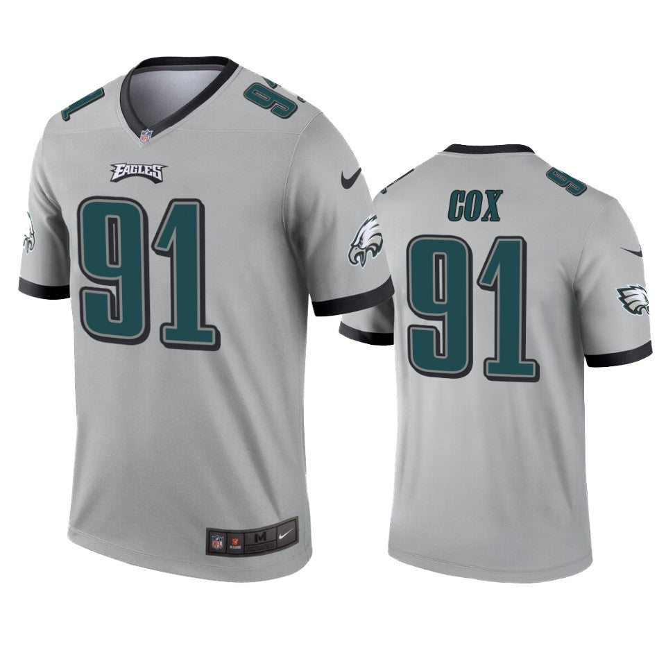Philadelphia Eagles Fletcher Cox Silver Inverted Legend Jersey