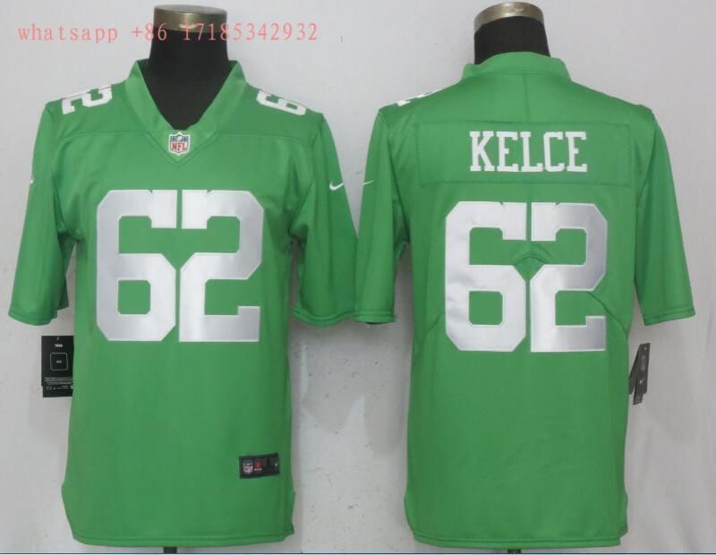 Philadelphia Eagles Jason Kelce 62 2020 Nfl Green Jersey Jersey