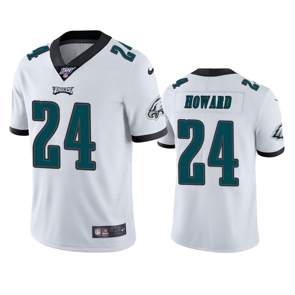 Philadelphia Eagles Jordan Howard White 100th Season Vapor Limited Jersey