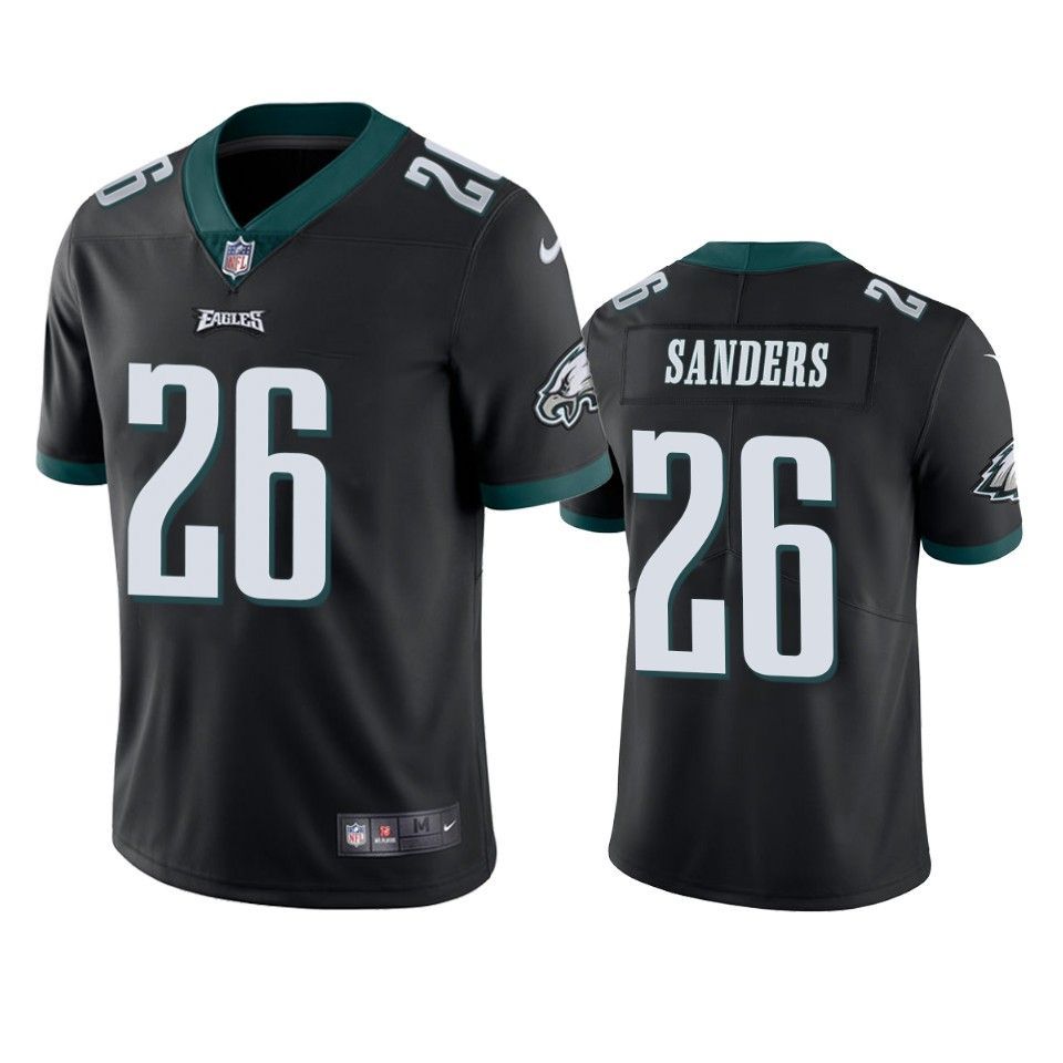 Philadelphia Eagles Miles Sanders 2019 Nfl Draft Black Vapor Limited Jersey