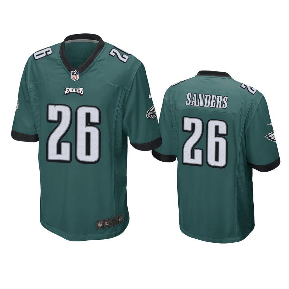 Philadelphia Eagles Miles Sanders 2019 Nfl Draft Green Game Jersey