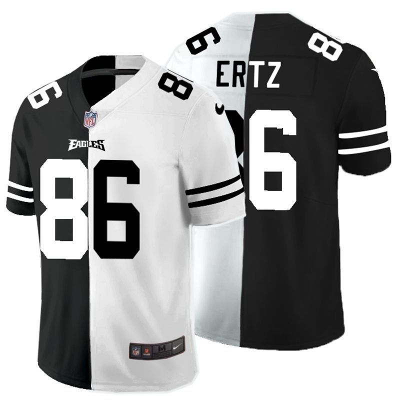 Philadelphia Eagles Zach Ertz 86 Nfl 2020 Black And White Jersey