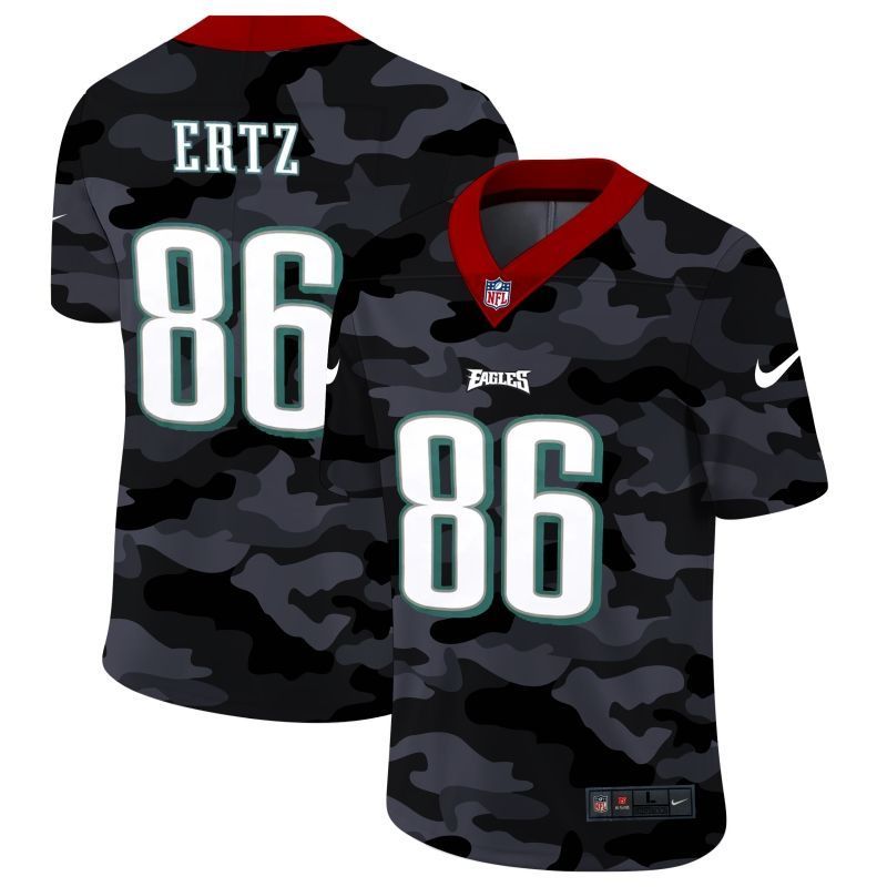 Philadelphia Eagles Zach Ertz 86 Nfl 2020 Camo Black Jersey