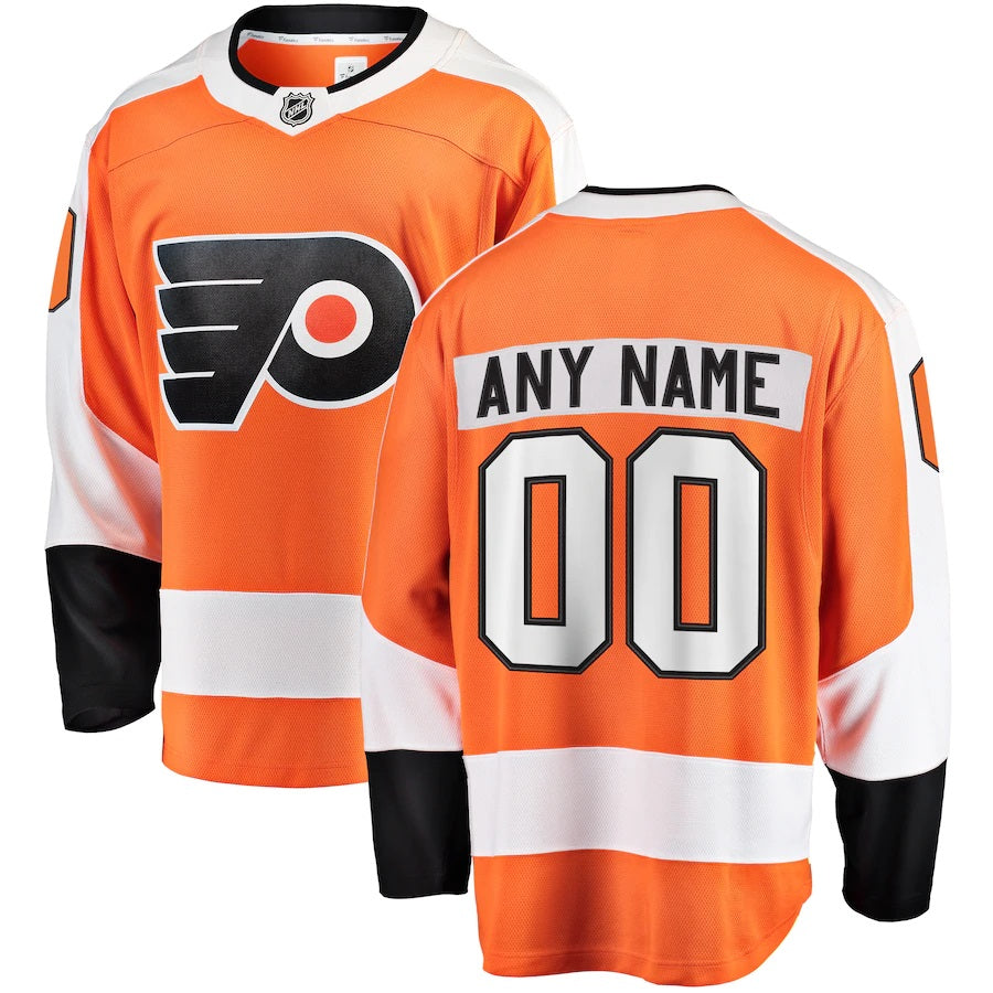 Philadelphia Flyers Fanatics Branded Home Breakaway Custom Jersey Orange