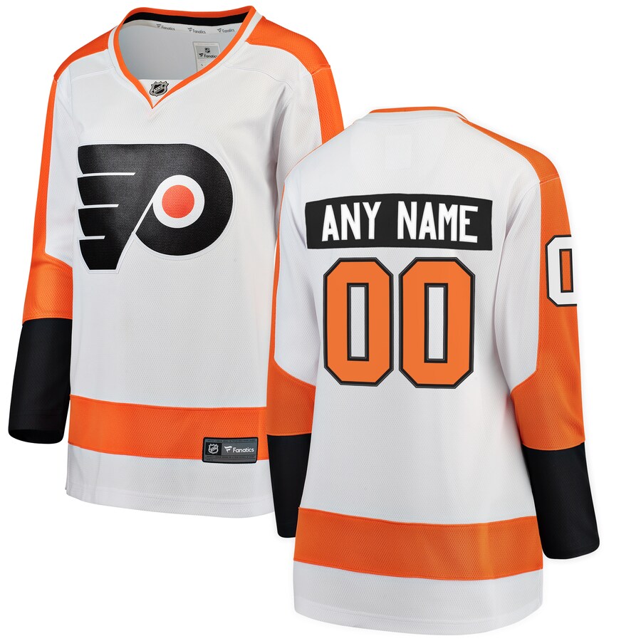 Philadelphia Flyers Fanatics Branded Womens Away Breakaway Custom Jersey White