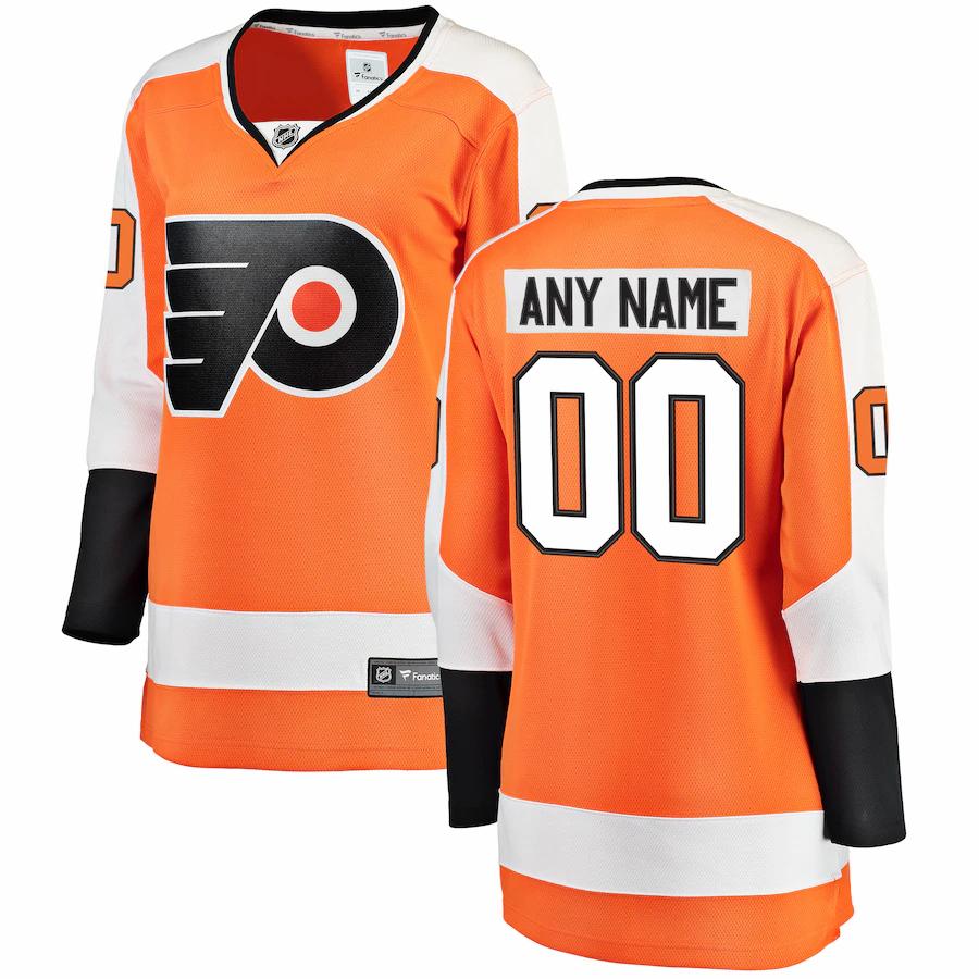 Philadelphia Flyers Fanatics Branded Womens Home Breakaway Custom Jersey Orange