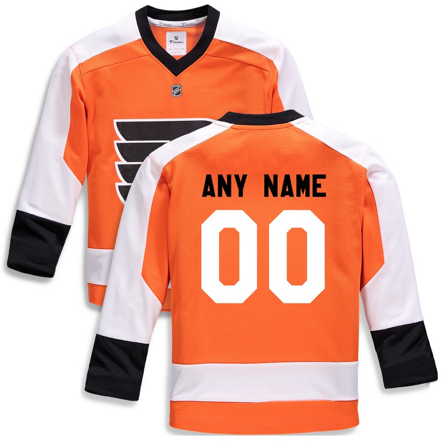 Philadelphia Flyers Fanatics Branded Youth Home Replica Custom Jersey Orange