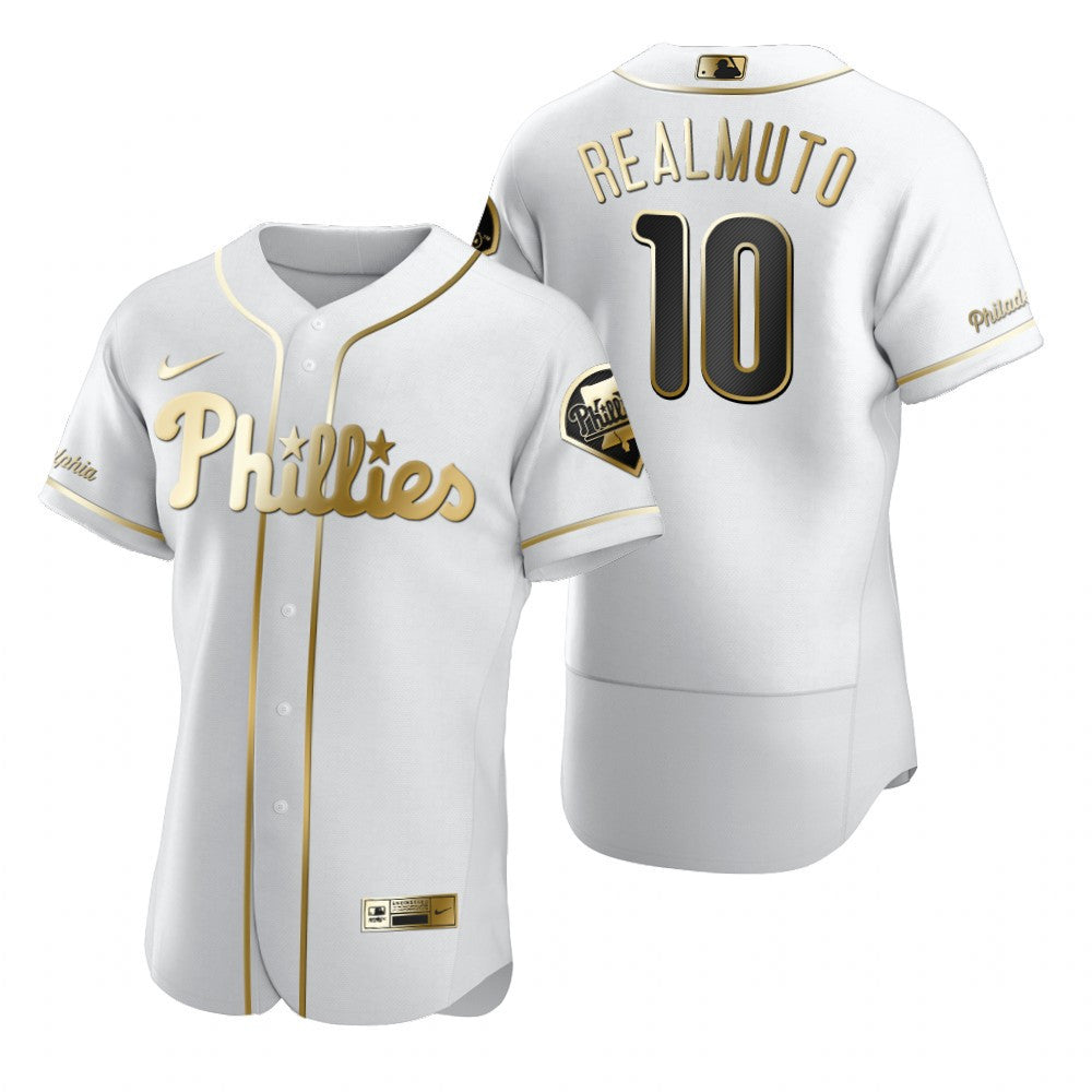 Philadelphia Phillies 10 Jt Realmuto Mlb Golden Brandedition White Jersey Gift For Phillies Fans