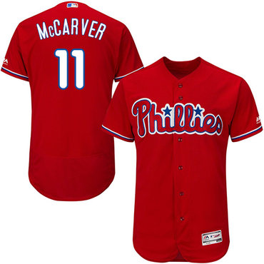 Philadelphia Phillies 11 Tim Mccarver Red Flexbase Authentic Collection Stitched Mlb Jersey