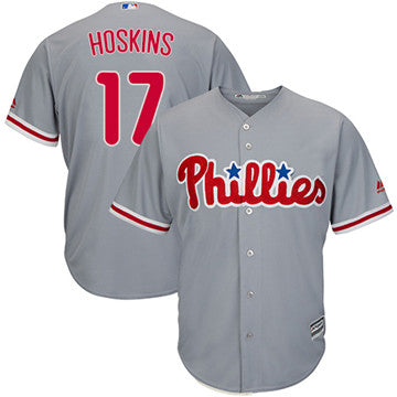 Philadelphia Phillies 17 Rhys Hoskins Grey New Cool Base Stitched Mlb Jersey