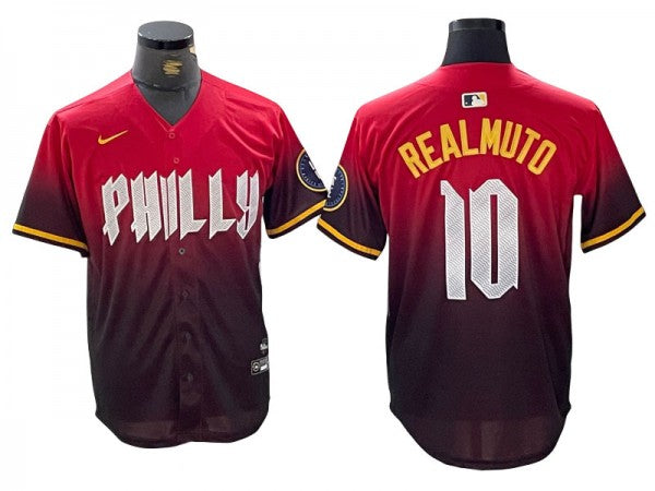 Philadelphia Phillies #10 J.T. Realmuto Gray Away Jersey